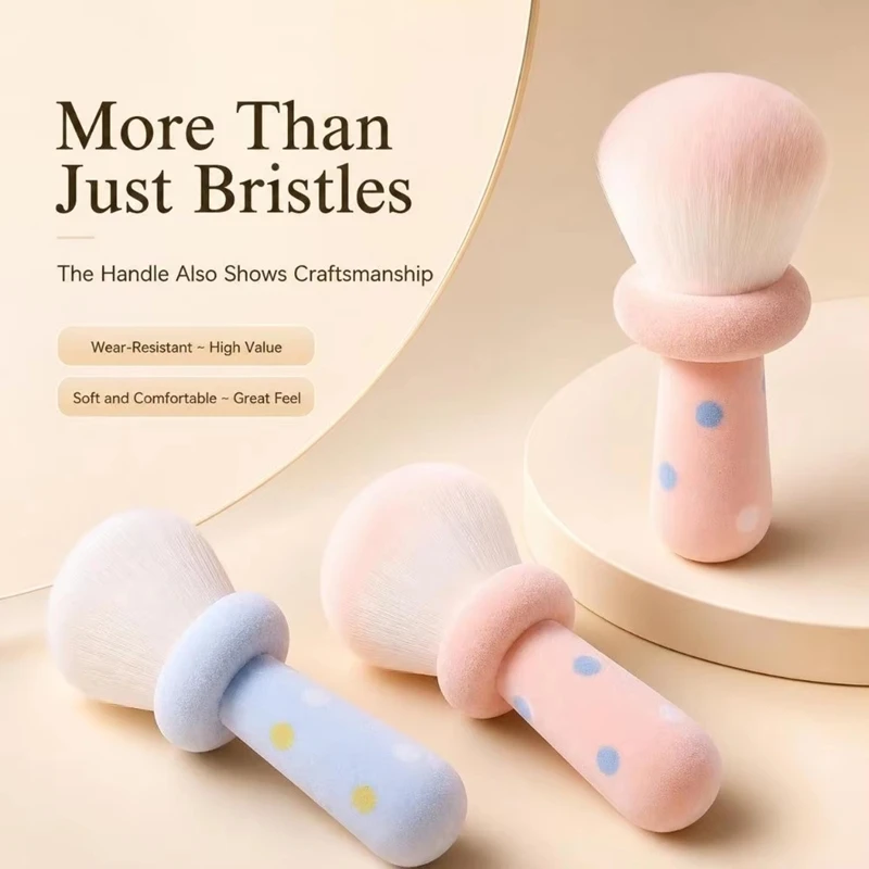 New Large Mushroom Blusher Brush Nail Dust Brush Makeup Brush Cosmetic Brush Loose Powder Brush Ultra-soft Brush