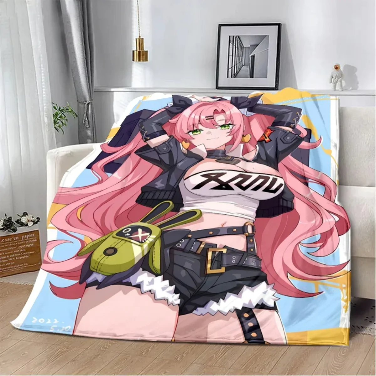 ZZZ Flannel Throw Blanket Zenless-Zone-Zero 3DPrint Soft Rug for Sofa Character Merchandise Winter Warm Fluffy Gift Game Blanket