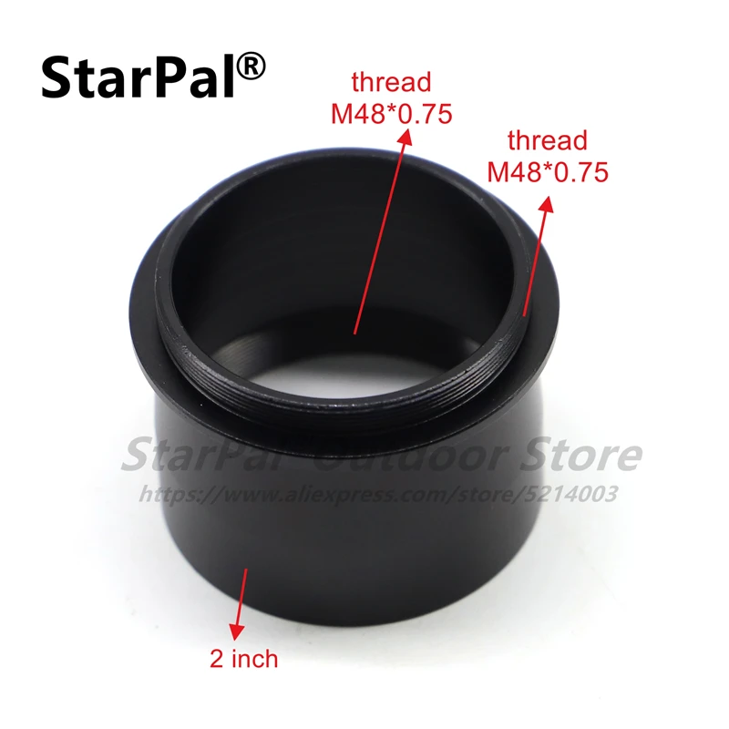 StarPal 2Inch T-ring Adapter Male Thread 2 Inch to M48 /2 Inch to M42 for Camera Nikon / Canon / Sony and Astronomical Telescope