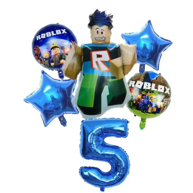 Roblox Balloon Game Cartoon Birthday Balloon Party Decoration Baby Shower Set Room Children's Gifts Christmas Party