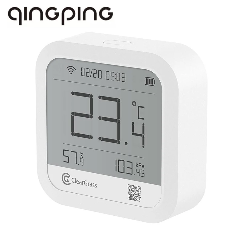 Qingping Weather Station Precision Forecast Temperature Humidity Sensor Digital Clock USB Charging Wifi APP Control