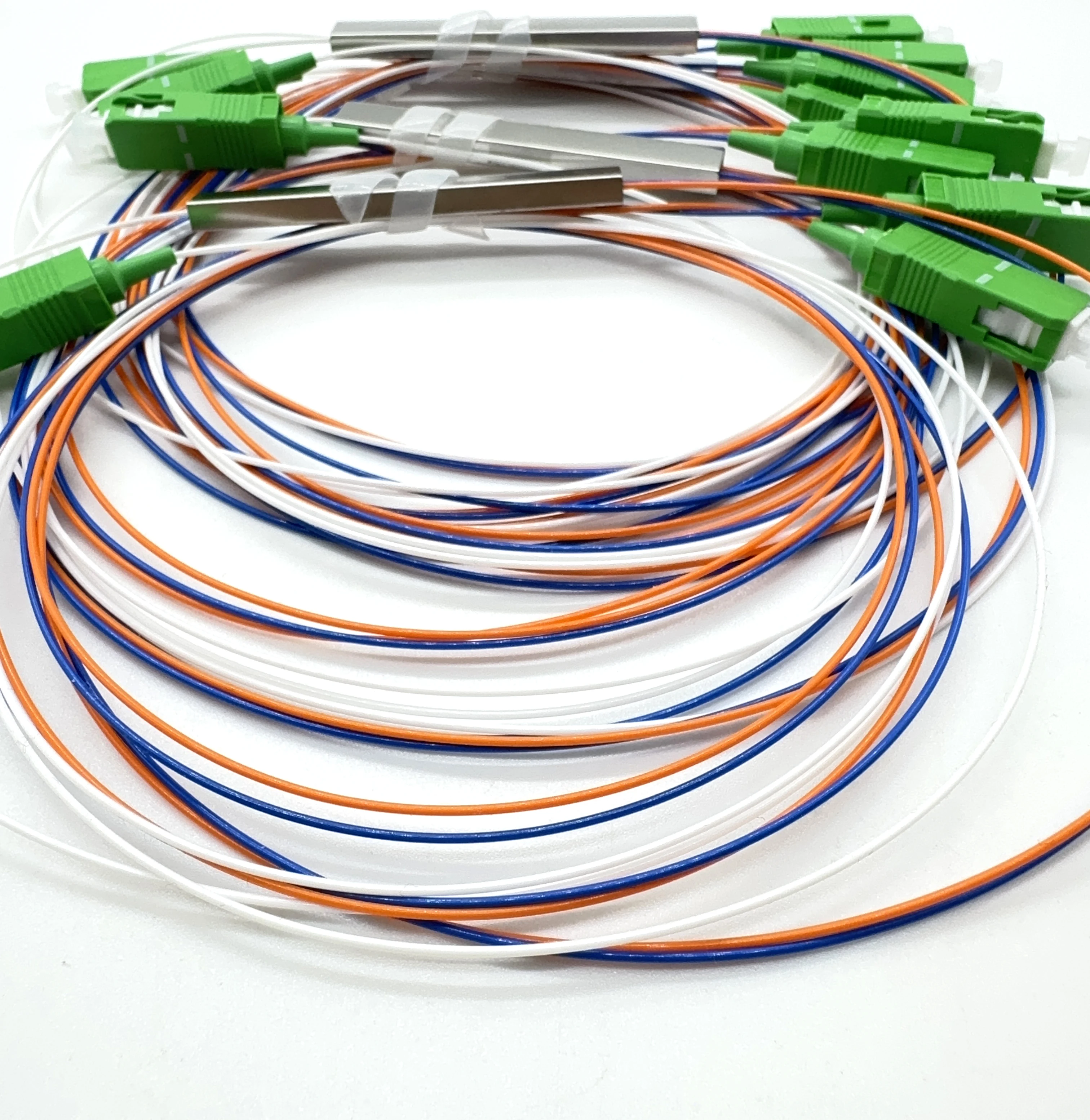 FTTH 1x2 SC/APC 5/10/50 PCS/Lot PLC SM 0.9mm High Quality 1m FTTH Single Mode Fiber Optic Splitter SC APC Adapter