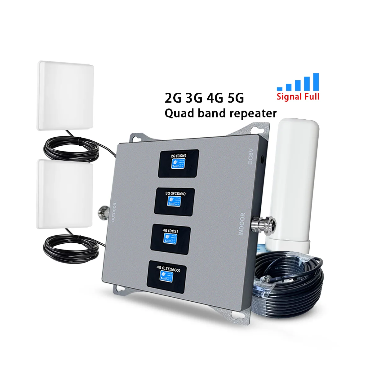 مكرر الهاتف المحمول مكبر للصوت 2g 3g 4g 5g LTE Gsm 900 1800 2100 2.60 رباعي