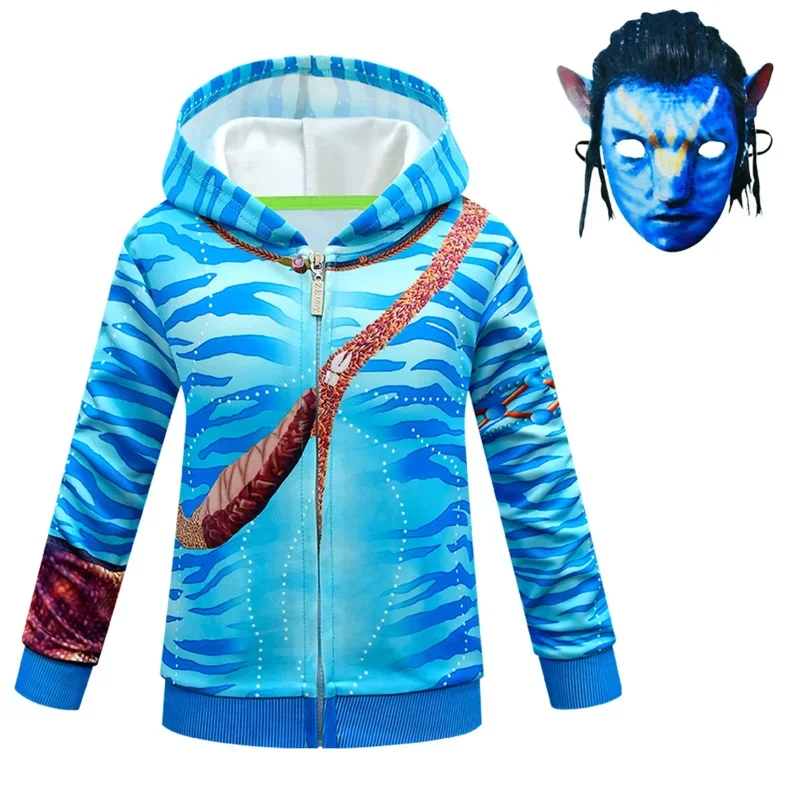 QQ8 2025 Новый костюм Аватара для детей Косплей Чужой Дети Мальчик Девушка Аватар Путь воды Рождество Хэллоуин и маска 5Lk¥