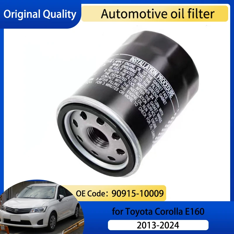 Oil Filter Element for Toyota Corolla E160 AXIO FIELDER MK11 2013~2024 2014 2015 2019 2023 90915-10009 Car Oil Filtration Parts