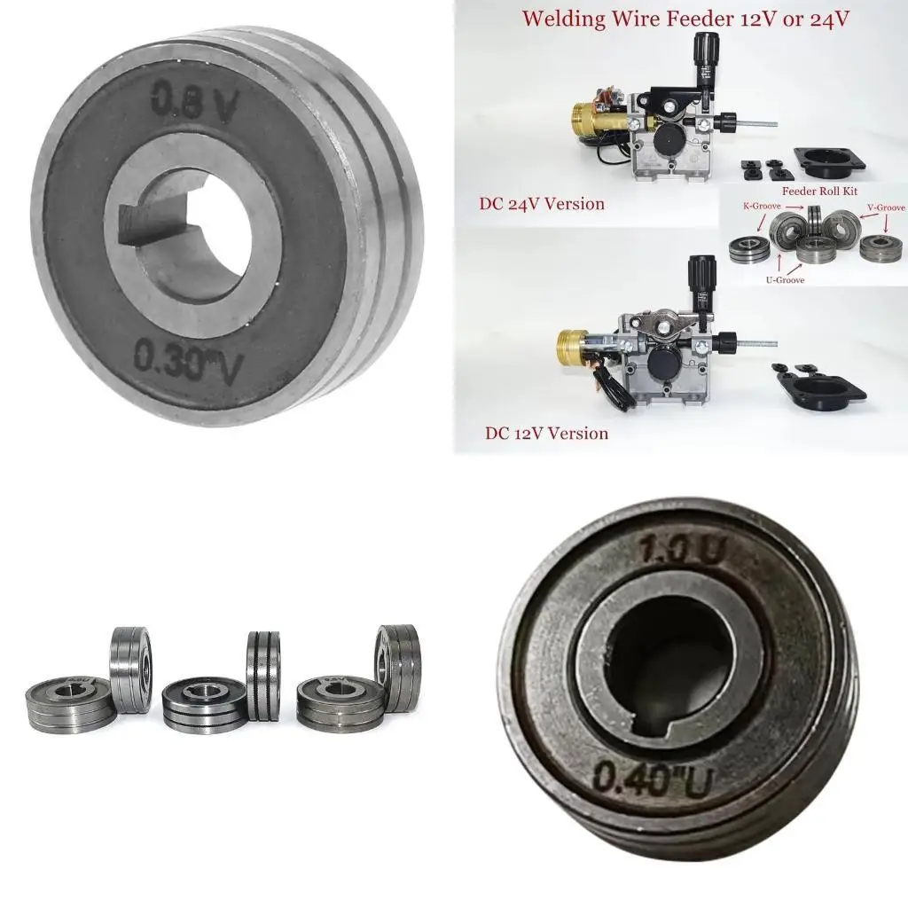 

R9UF Upgraded Welding Feeder Roll V U nurl 0.6mm 0.8mm 1.0mm for Steel Flux