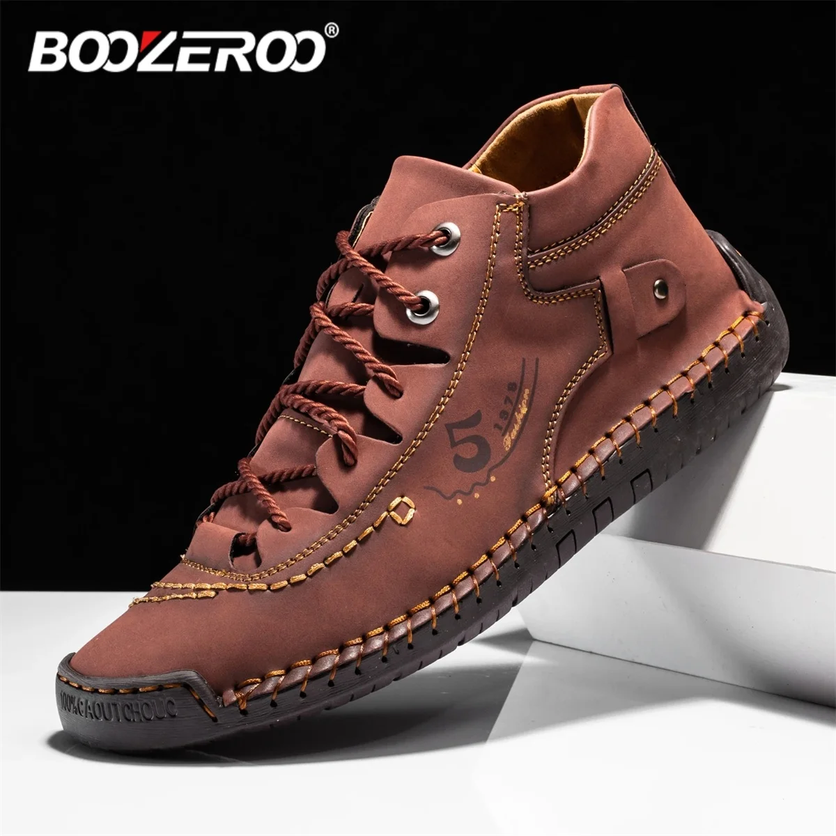 BOOZEROO  Winter Vintage Handmade Casual Shoes Comfortable Outdoor Sneaker Business Oxfords