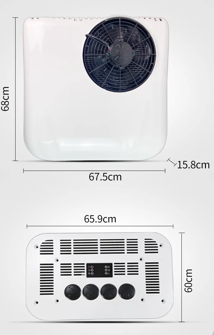 High Air Volume Portable 12v 24v 2200W Parking Roof Air Conditioner For Vehicles Truck Car RV