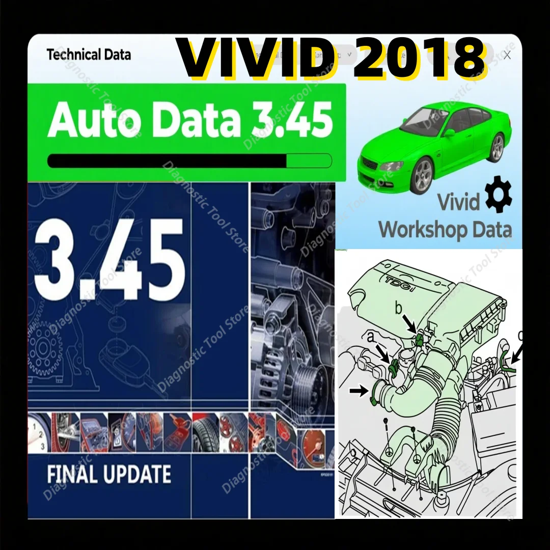 

Программное обеспечение для авторемонта 2026: Vivid Workshop 2018 или Autodata 3.45 (для Европы), диагностические инструменты для автомобилей, Haynes Pro (на французском языке)