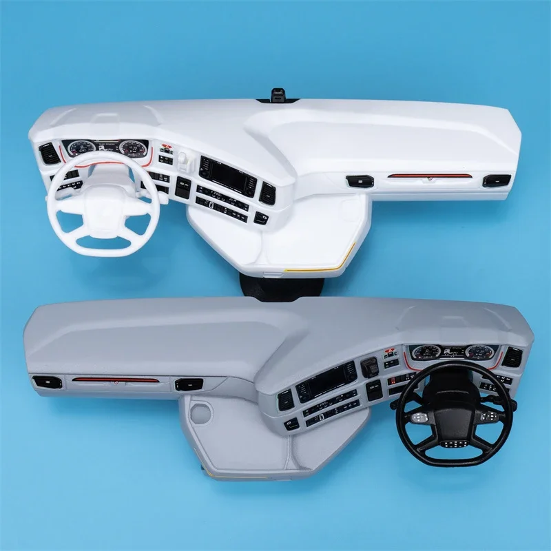 คอนโซลกลางจำลอง 770S สำหรับรถบรรทุก Tamiya RC ขนาด 1/14 รุ่น SCANIA 770S 6X4 56368 8X4 56371 อุปกรณ์ตกแต่งรถยนต์