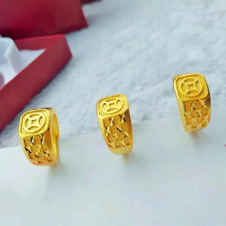 Premium AU999 gold bracelet round belly gloss pushing and pulling bracelet fashionable temperament women's solid bracelet