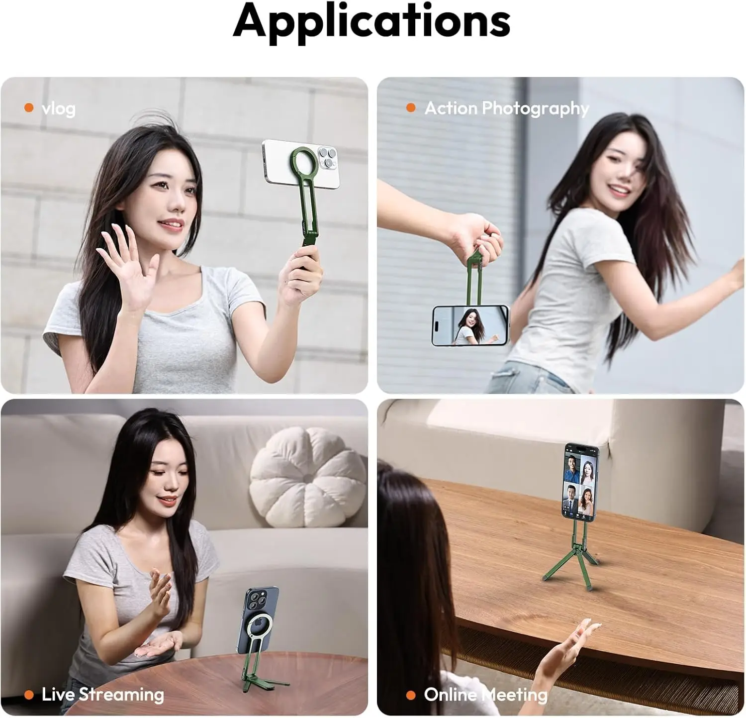 Ulanzi MA29 Magnetic Phone Stand Holder for iPhone 16 15 14 13 Pro Max Samsung S23 Mini Desk Holder Adjustable PK MA30 Bracket