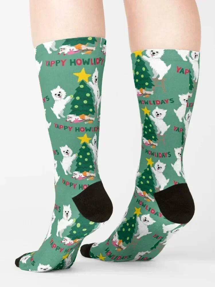 I'm dreaming of a Westie Christmas Socks Stockings man essential winter gifts colored Women's Socks Men's