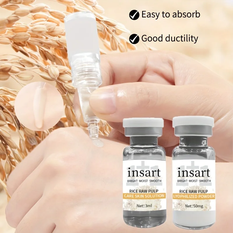 2 Boxes Rice Raw Pulp Freeze-Dried Powder Set, Moisturizing, Hydrating, And Smooth Skincare Gift for Women