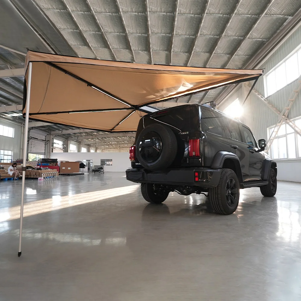 

LED Light Self-Driving Tour Outdoor Camping Car Awning Tent Retractable Camping Car 270 Awning