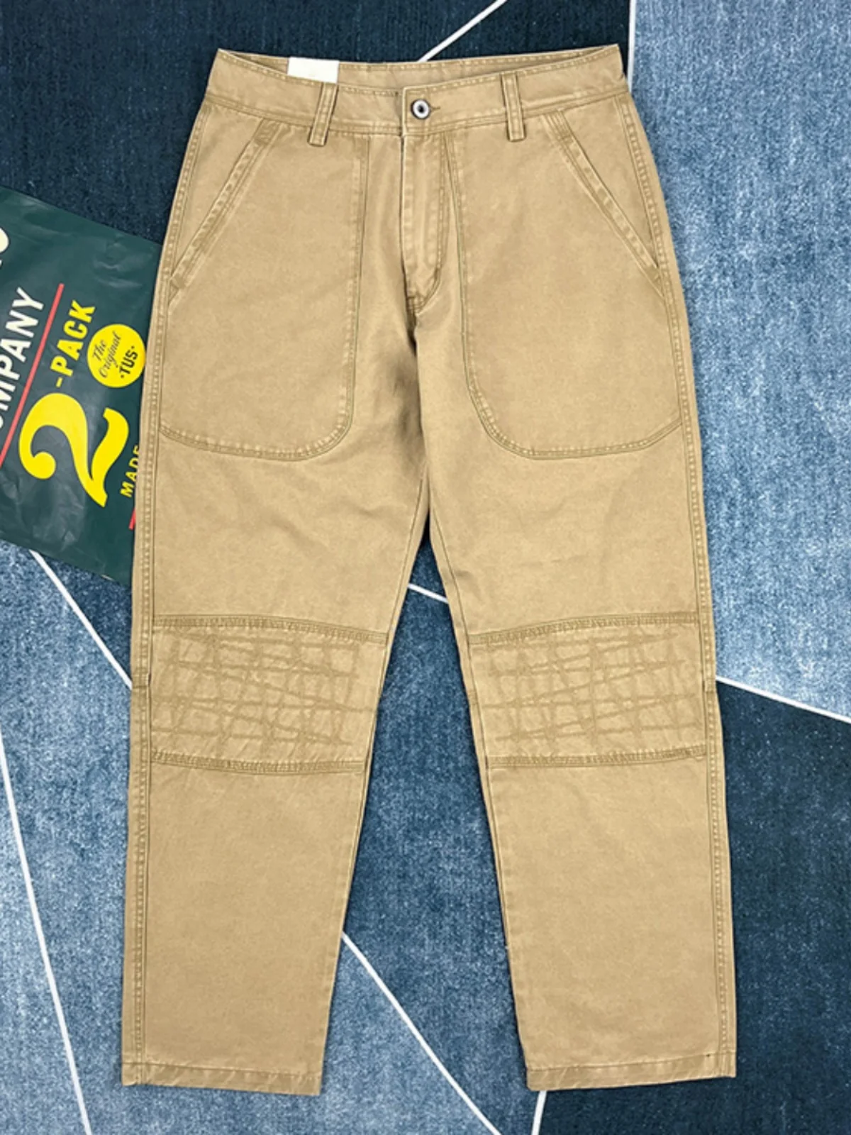 

Американские свободные хлопковые рабочие брюки в стиле ретро, японские брюки для лесозаготовок, прямые брюки, дышащие молодежные повседневные брюки