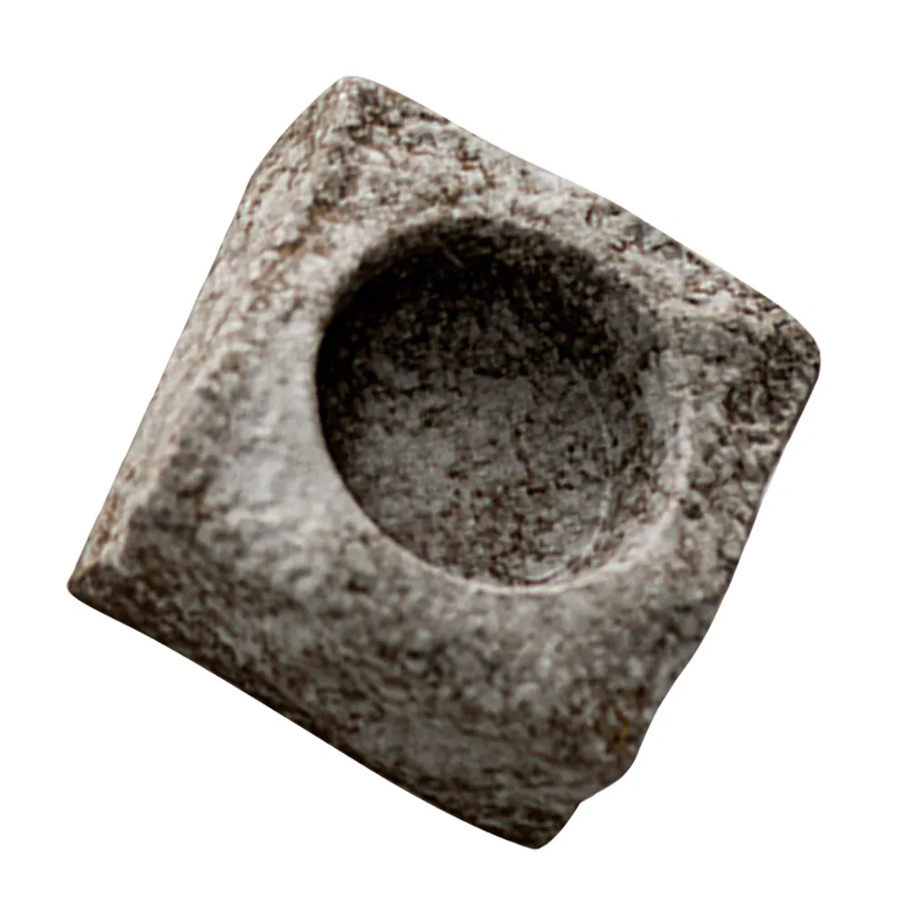 Elegant Ceramic Holder in Contemporary Faux Stone Texture Versatile Decorative Piece for Dining Table Living Room Kitchen