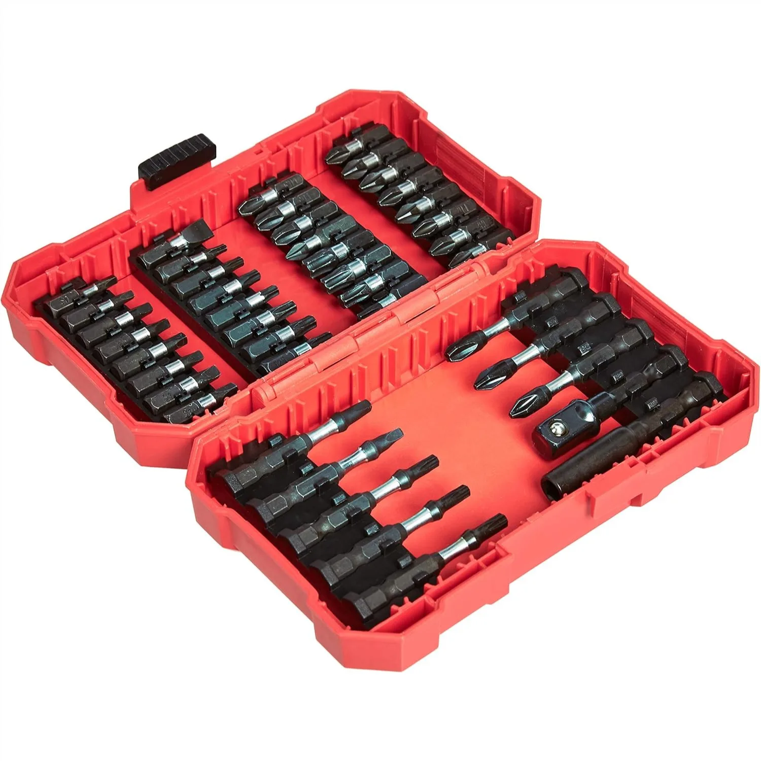 42-Piece Impact Screwdriver Bit Set with Phillips, Slotted, Torx Bits, Portable Case