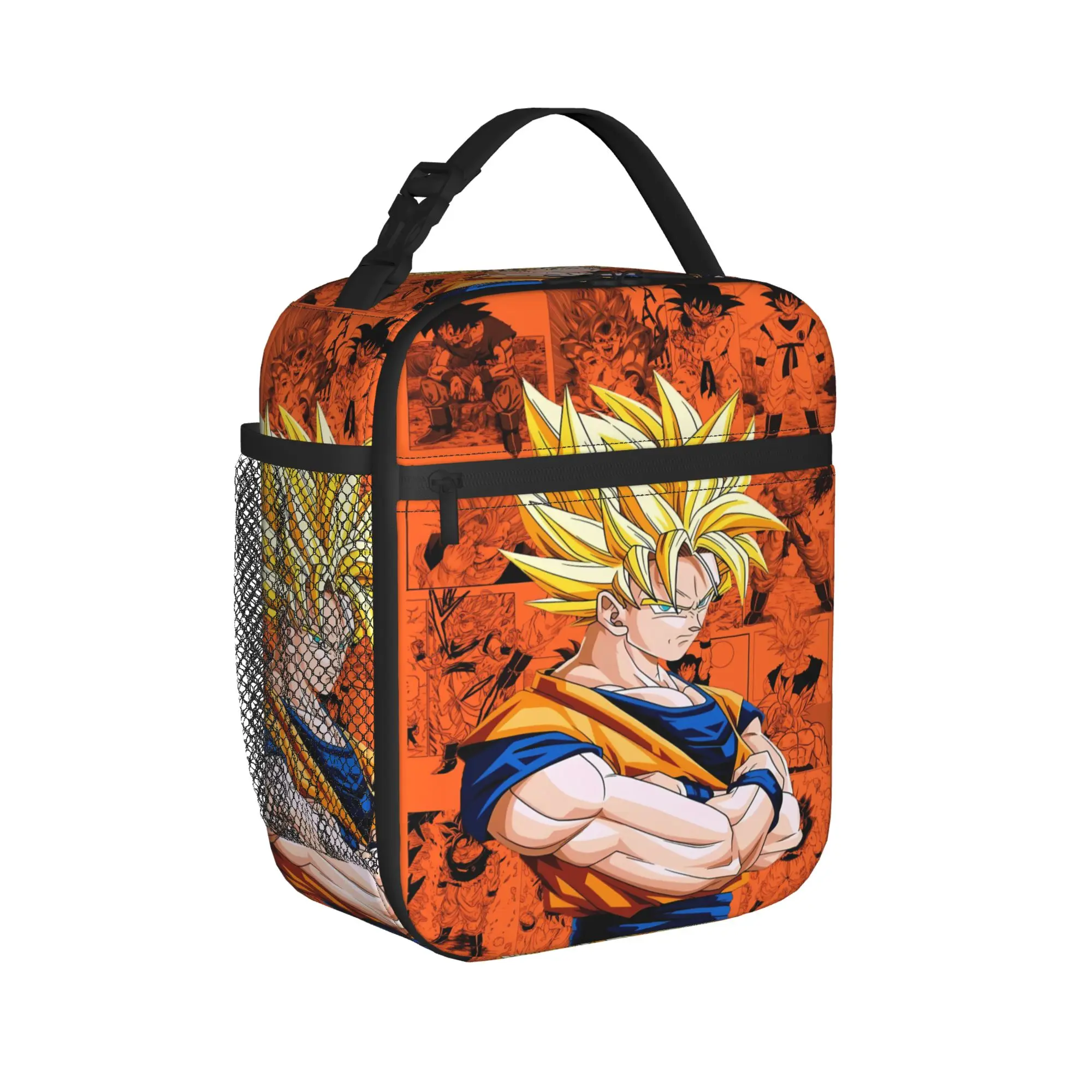 Dragons Ball Anime Song Goku Lunch Bag For Women Outdoor Picnic Lunch Box Kawaii Oxford Thermal Tote Handbags Back To School