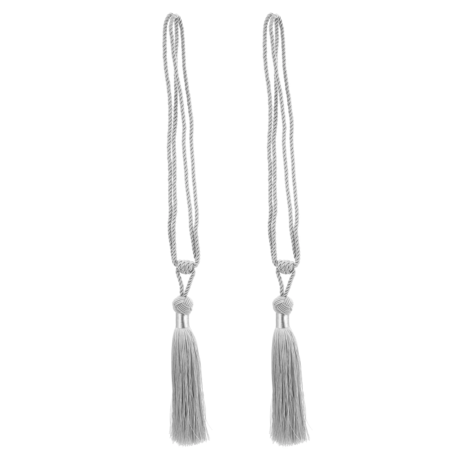

2pcs Tiebacks Rope Tie Back For Window Decoration Home Use Chic Tassel Design Woven Tassel Accessories Holdback Strap Simple