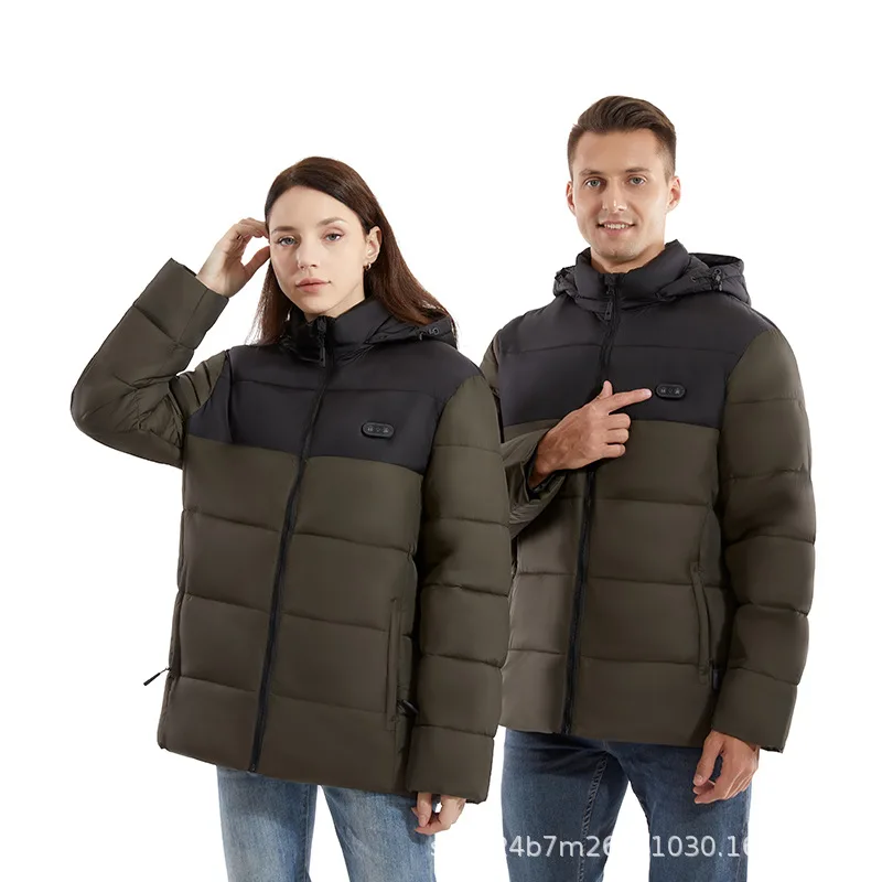 

2New Hooded Double Control15District Heating Clothing Men's and Women's Style Heating Clothing Graphene Heating Long-Sleeve Jack