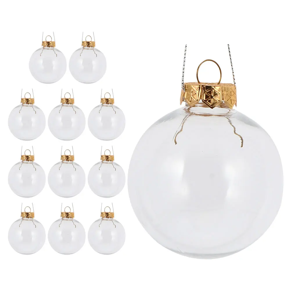 

12Pcs Decorative Ball Pendants for Xmas Tree Christmas Hanging Ornament Set Strong Pet Material Holiday Decorations