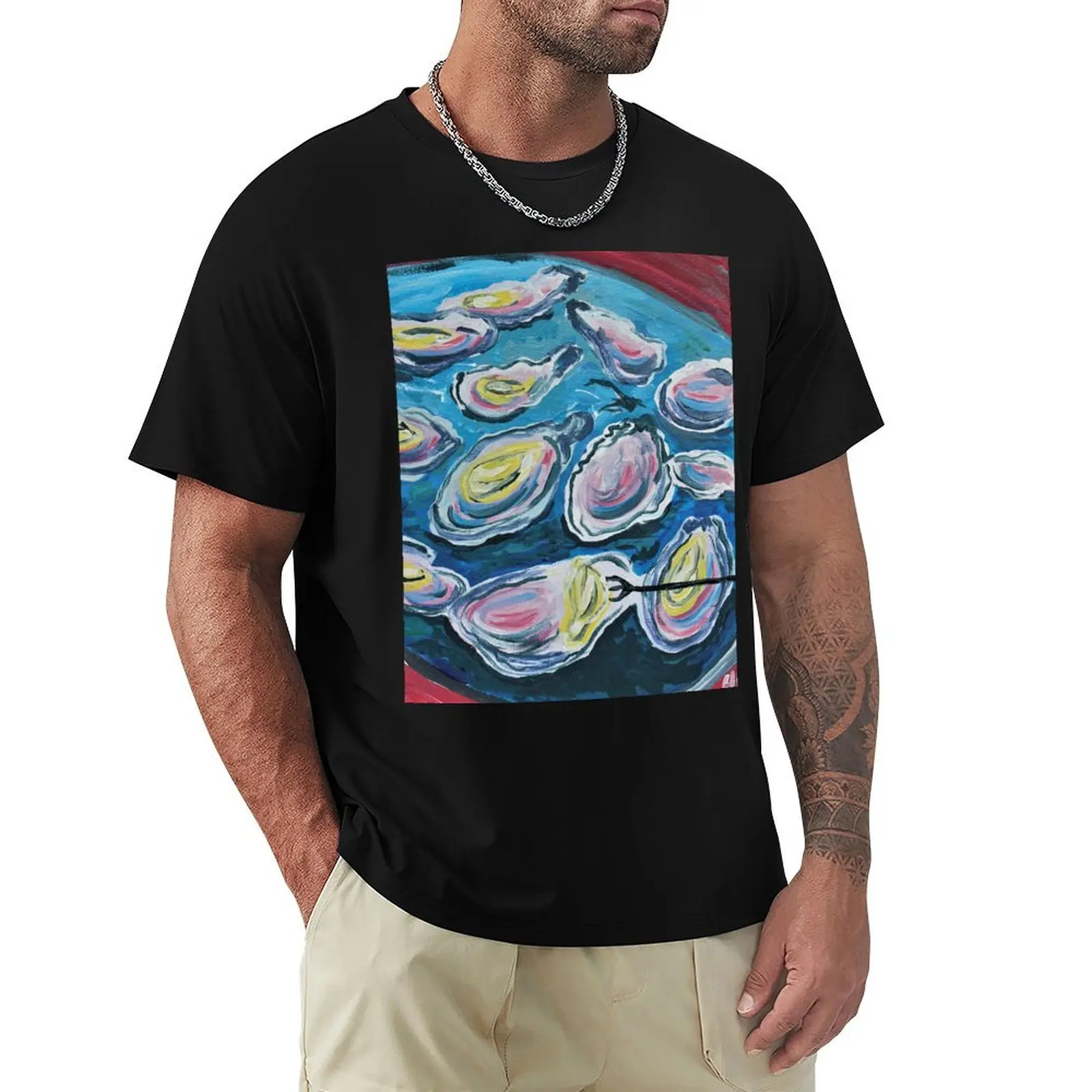 Gimme Oysters and Beer T-Shirt t shirts for man slim fit T-Shirt