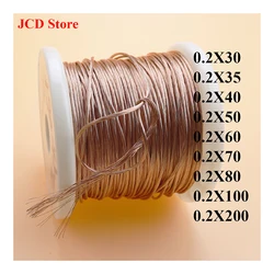 0.2x30/35/40/50/60/70/80/100/200 Strands 1m Litz Wire, Stranded Enamelled Copper Wire / Braided Multi-Strand Wire 0.2mm