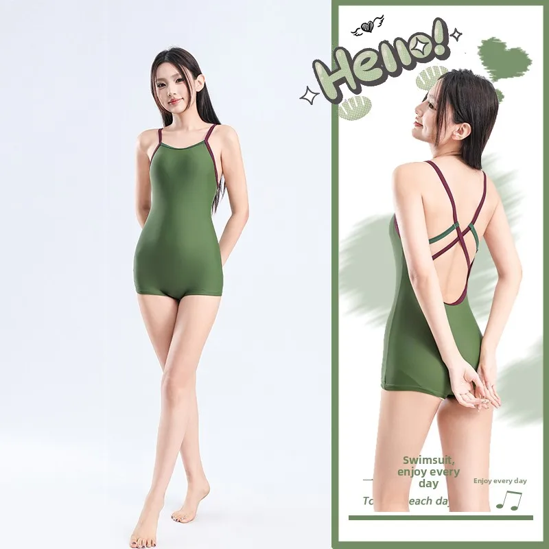 

Profional Speed Suit One-Piece Swimsuit Women's Flat-Boted Sexy Bal Dry-Fast Swimming Costume Cetitive Training