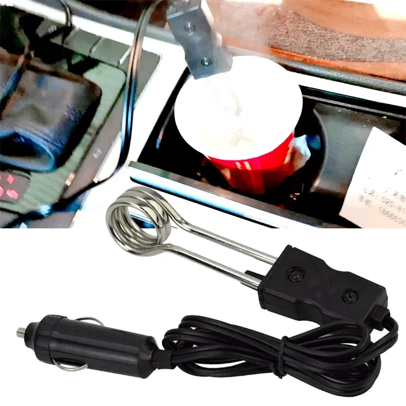 

Mini Electric Water Heater 12V/24V Portable Car Hot Water Boiler Heater Element Immersion Instantaneous Water Heating Rod