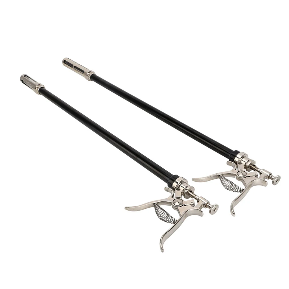 50ml Stainless Steel Continuous Injection Adjustable Veterinary Long Arm Syringe for Cattle
