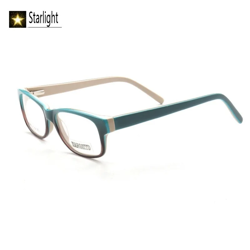 Kleine Quadratische Acetat Vintage Zwei-farbe Gläser Rahmen Mode Optische Männer Frauen Myopie Lesen Brillen Rahmen Rezept Mann