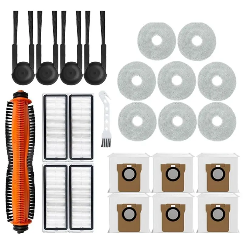 A38T-Main Side Brush Hepa Filter Mop Cloth Dust Bag Accessories Replacement Kit For For Mijia M40S/OV31CN Robot Vacuum Cl