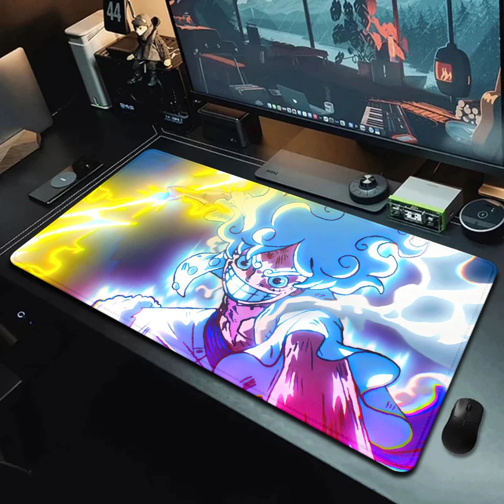 Anime Mouse Pad Luffy Gear5 Vivid Colorful ONE-PIECE Gaming Mousepad XXL Computer Accessories 400x900 Soft Large Desk Mat image 6