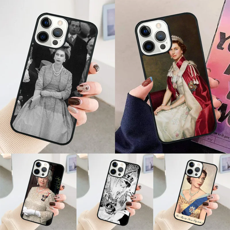 England Queen Elizabeth II Phone Case For iPhone 14 15 16 13 12 Mini Max Cover For Apple 11 Pro Max 8 7 Plus SE2020 Coque