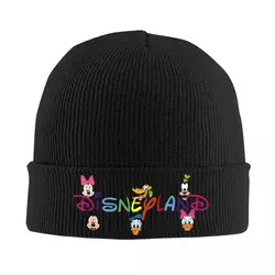 Mickey And Friends Tour Knitted Hat for Women Men Beanies Autumn Winter Hat Funny Cartoon Casual Cap