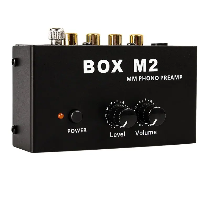 

FEDI-BOX M2 для проигрывателей винила, мини-стереофонический Hi-Fi предусилитель для фонографов/проигрывателей пластинок, с американской вилкой