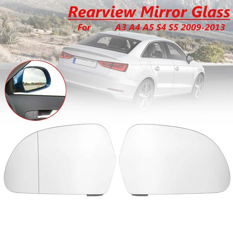 8K0857536F 8K0857535F Reversing Mirror Lens Heated Side Mirrors Mirror Glass Heated Side View Mirror Car For  A3 A4 B9 A5