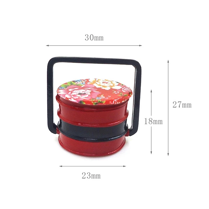 1:12 Poppenhuis Miniatuur Lunchbox Simulatie Plastic Opbergdoos Mini Verse Houddoos Voedsel Speelgoed Model Keuken Servies Decor