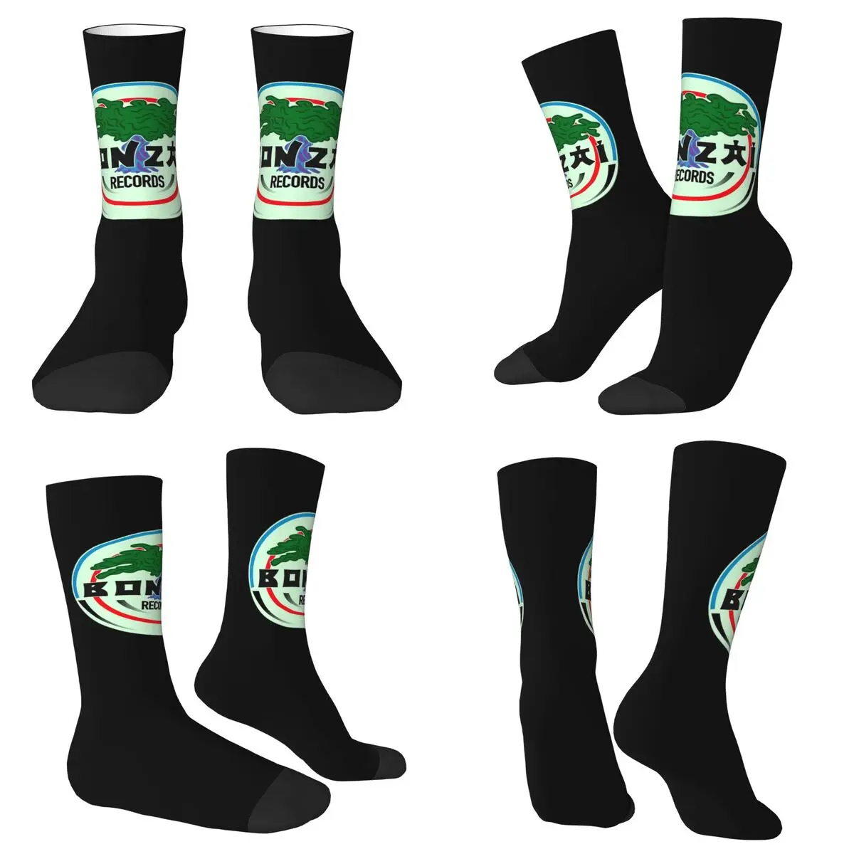 

Bonzai Records Socks Harajuku High Quality Stockings All Season Long Socks Accessories for Man's Woman's Birthday Present