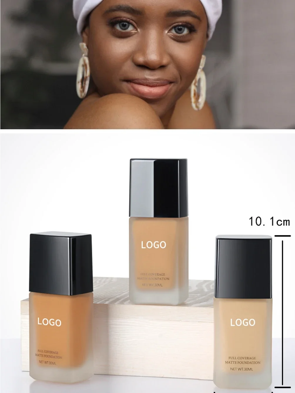 fond-de-teint-liquide-30-ml-marque-privee-formule-impermeable-a-haute-couvrance-fini-mat-naturel-logo-personnalise-flacon-carre-boite-noire