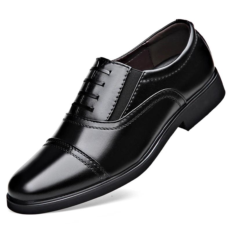 2024 Man Microfiber Leather Shoes Size 38 39 40 41 42 43 44 Man Office Business Dress Leather Flats Man Leather Shoes