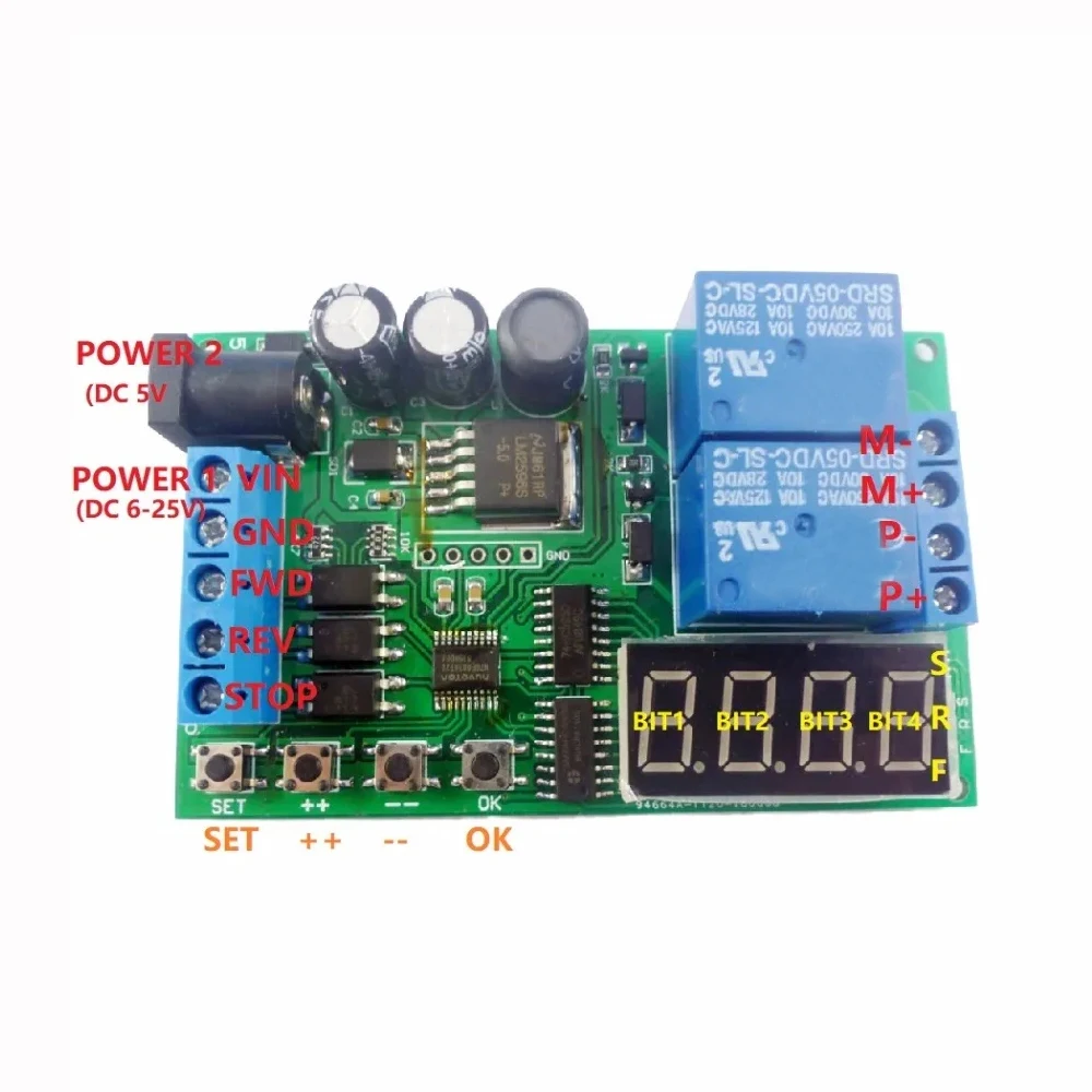 DC 5-24V Multifunction AC DC Motor Reversible controller Driver board for Toy PLC Car Garage Door