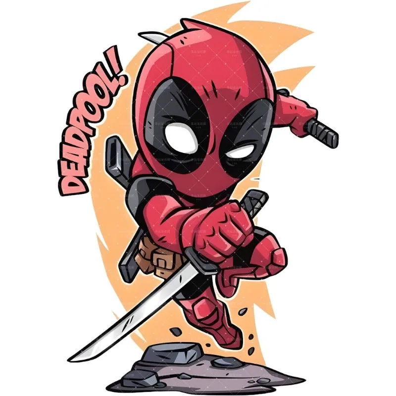 Cartoon Deadpool Pattern Anime Peripheral Stickers Waterproof and Sunproof Creative Indoor and Car Body Personalized Decoration - view 5