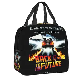 Back To The Future Lunch Box Warm Cooler Thermal Food Insulated Lunch Bag for Women Kids School Picnic Reusable Tote Container