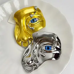 Alloy Half Human Face Brooch Nose Ring Women Minority Design Women Brooch Bag Badge Jewelry Accessories Exaggerated Brooches