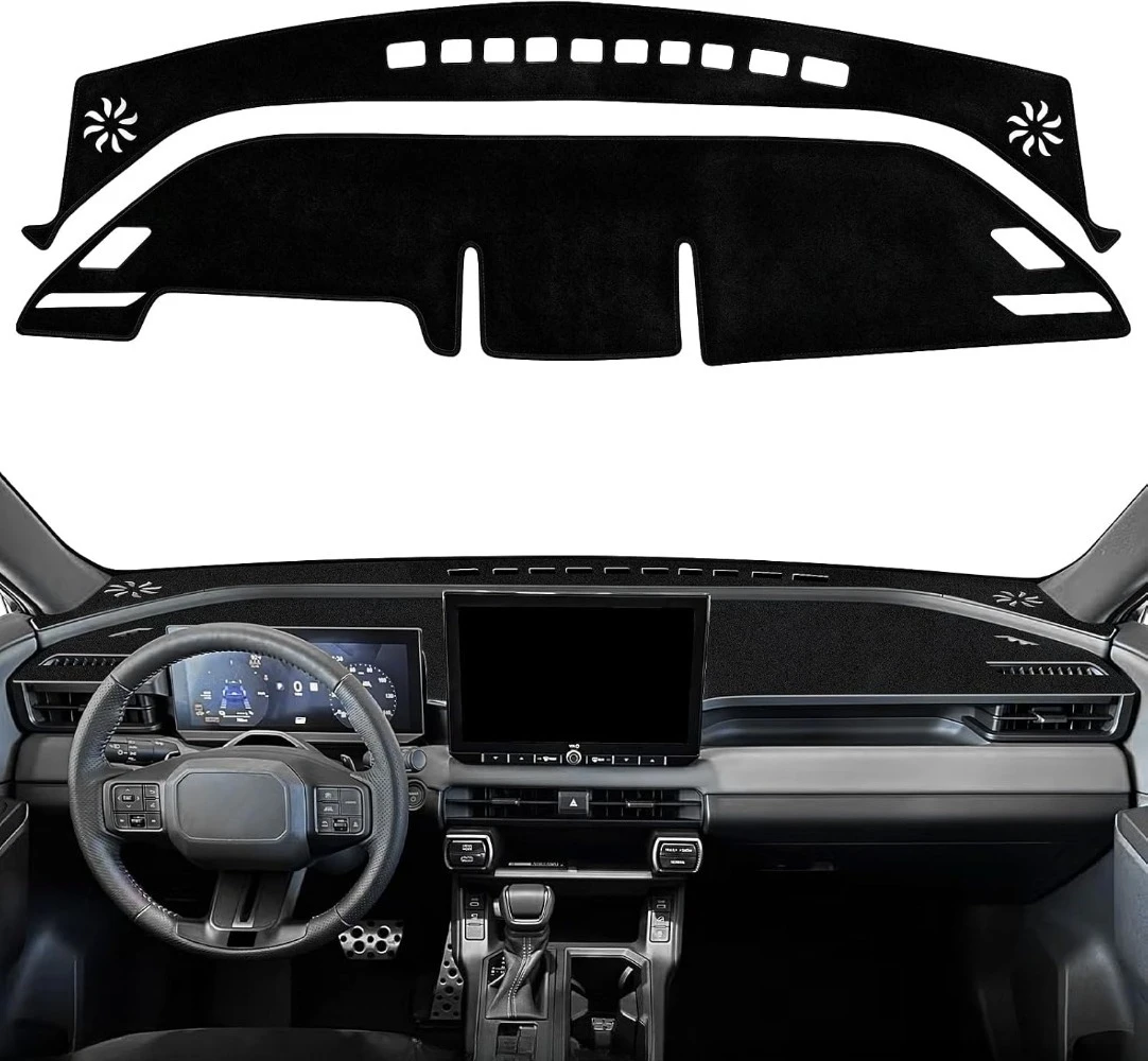 CNZKO Suede Dashboard Cover Dash Cover for 2026 Toyota RAV4 Dashboard Cover Mat Sunshade No Glare UV Rays Protector Nonslip