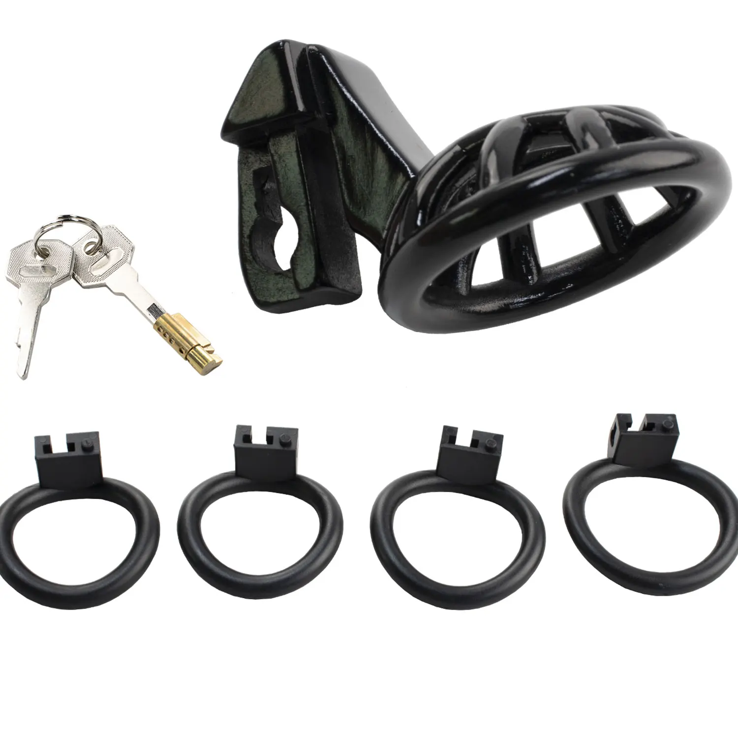 فريدورتش ذكر خفيف الوزن قفص العفة قفل 4 حلقات العذرية ثلاثية الأبعاد قفص عبودية لمنع الغش ممارسة الجنس لعبة Sextoy