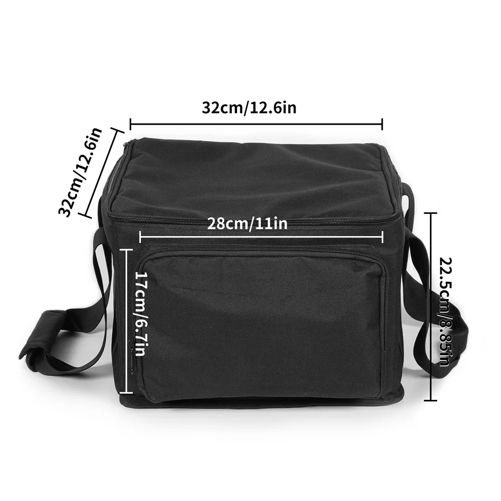 Yiflamefly Par Spotlight Bag Padded Storage Bag For 20*14.5*14.5CM Par Light 4 Pcs Par Lights Bag With Partition Black