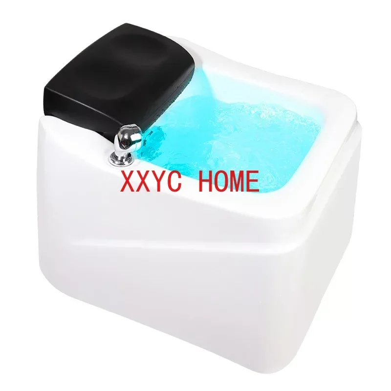 Pedicure Chair Basin Spa  with Massage Bubble for Foot Spa Tub With Big Footrest for Resin Acrylic 7 Colors Lighting